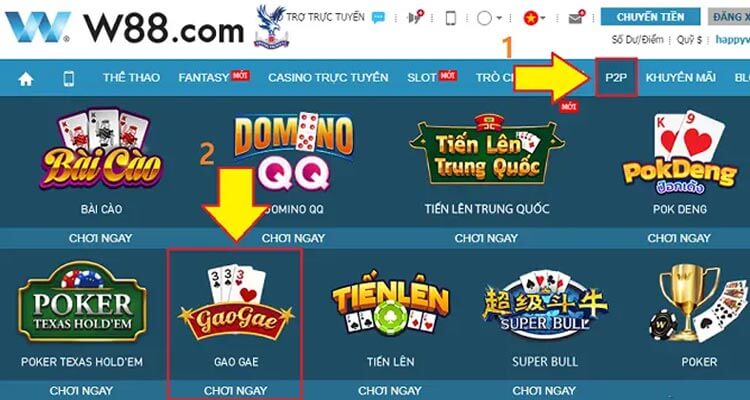cách chơi gao gae W88