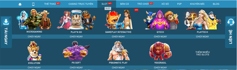 Các tựa game hấp dẫn tại W88 Slot